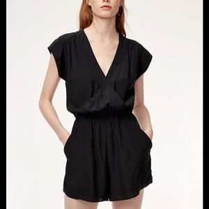Aritzia Babaton Corbett Romper-100% Silk-Size XS